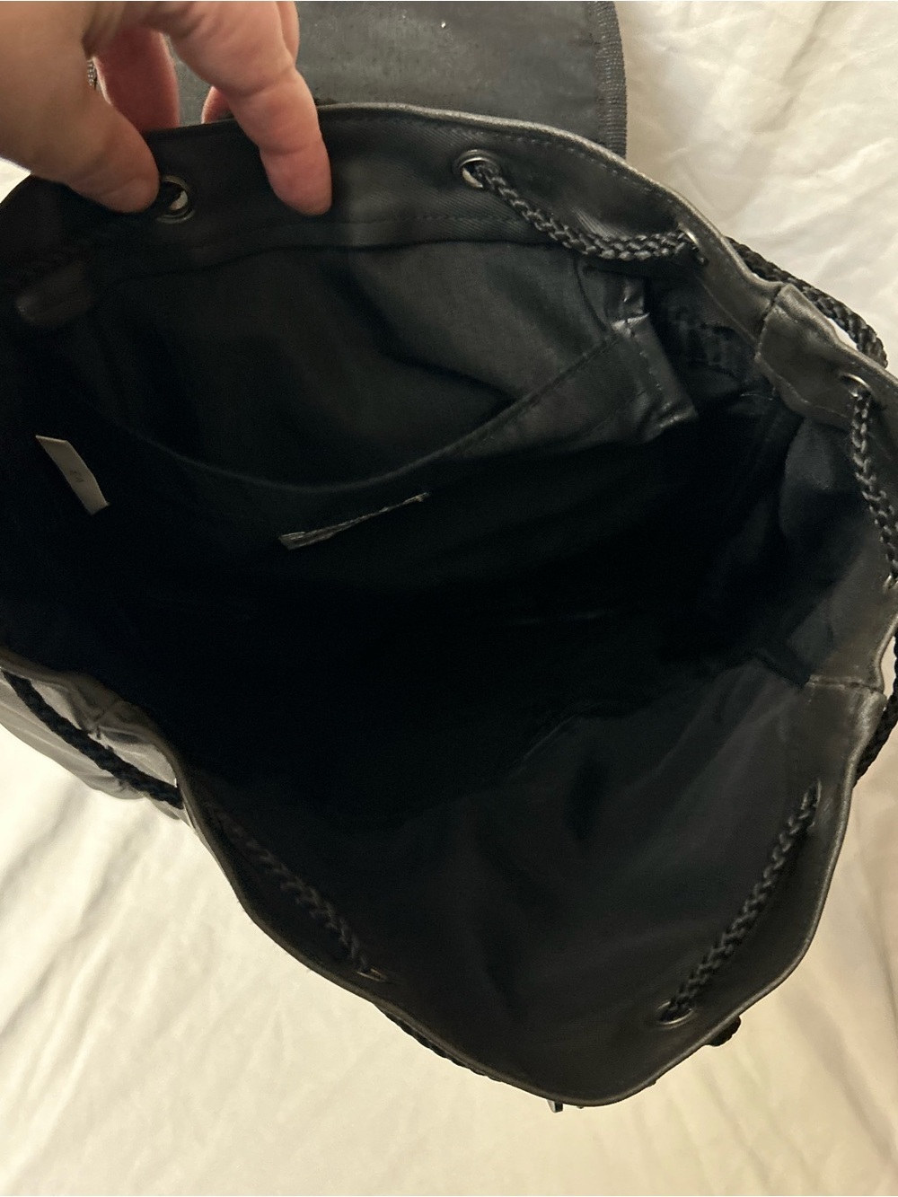 Candies Black Drawstring Backpack - Picture 5 of 5